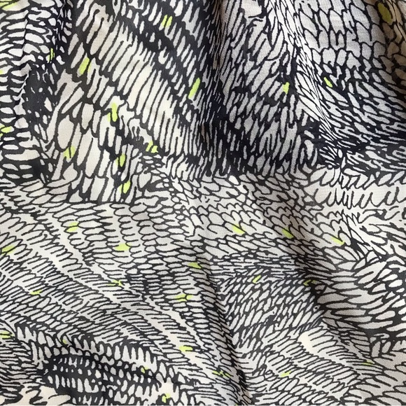 Daniel Rainn Black Yellow Beige Gathered Waist Dress, EUC, XS - Picture 7 of 16